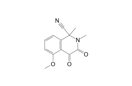 3,4-Diketo-5-methoxy-1,2-dimethyl-isoquinoline-1-carbonitrile