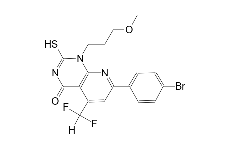 pyrido[2,3-d]pyrimidin-4(1H)-one, 7-(4-bromophenyl)-5-(difluoromethyl)-2-mercapto-1-(3-methoxypropyl)-