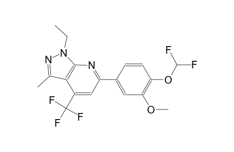 6-[4-(difluoromethoxy)-3-methoxyphenyl]-1-ethyl-3-methyl-4-(trifluoromethyl)-1H-pyrazolo[3,4-b]pyridine