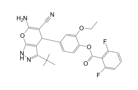 4-(6-amino-3-tert-butyl-5-cyano-1,4-dihydropyrano[2,3-c]pyrazol-4-yl)-2-ethoxyphenyl 2,6-difluorobenzoate
