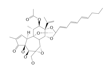 5-BETA-HYDROXYRESINIFERONOL-6-ALPHA,7-ALPHA-EPOXY-12-BETA-ACETOXY-9,13,14-ORTHO-2E,4E,6E-DECATRIENOATE