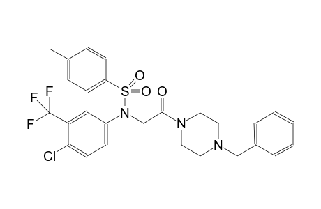 benzenesulfonamide, N-[4-chloro-3-(trifluoromethyl)phenyl]-4-methyl-N-[2-oxo-2-[4-(phenylmethyl)-1-piperazinyl]ethyl]-