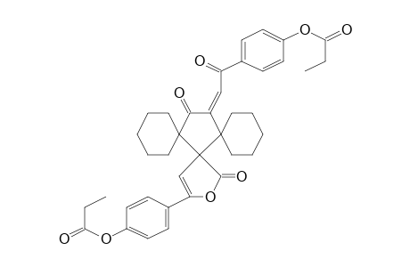 2-Oxatrispiro[4.0.5.2.5.0]nonadec-3-ene-1,12-dione, 13-(Z)-(4-propionyloxybenzoylmethylene)-3-(4-propionyloxyphenyl)-