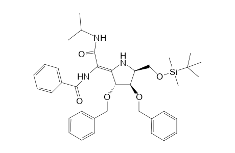 (3R,4R,5S)-2-[(E)-1-Benzoylamino-1-[(N-(1-methylethyl)carbamoyl]methylidene]-3,4-dibenzyloxy-5-(t-butyldimethylsiloxymethyl)pyrrolidine
