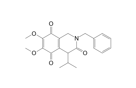 2-Benzyl-4-isopropyl-6,7-dimethoxy-1,4-dihydroisoquinoline-3,5,8-trione