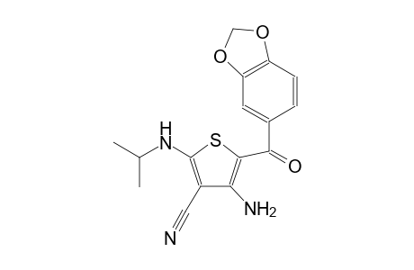 3-thiophenecarbonitrile, 4-amino-5-(1,3-benzodioxol-5-ylcarbonyl)-2-[(1-methylethyl)amino]-