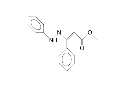3-(1-Methyl-2-phenyl-hydrazino)-3-phenyl-propenoic acid, ethyl ester