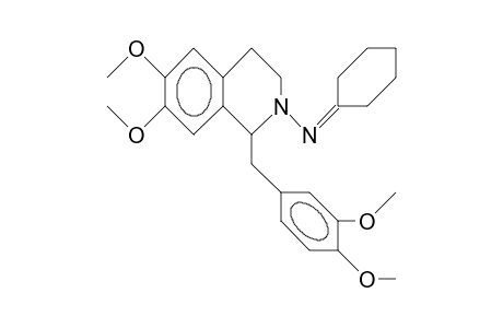 2-Cyclohexylidenamino-6,7-dimethoxy-1-(3,4-dimethoxy-benzyl)-1,2,3,4-tetrahydroisoquinoline