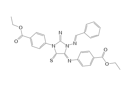 1-BENZYLIDENAMINO-2-IMINO-3-(4-CARBETHOXYPHENYL)-4-THIOXO-5-(4-CARBETHOXYPHENYLIMINO)-IMIDAZOLIDIN