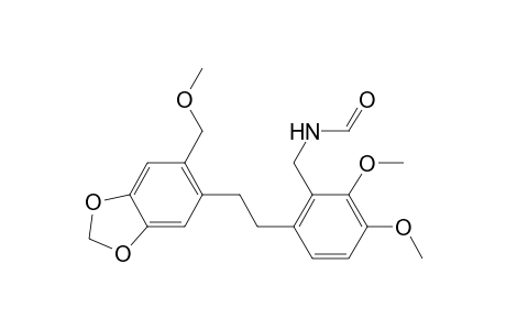 N-[[2,3-Dimethoxy-6-[2-[6-(methoxymethyl)-1,3-benzodioxol-5-yl]ethyl]phenyl]methyl]formamide