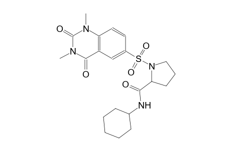 2-pyrrolidinecarboxamide, N-cyclohexyl-1-[(1,2,3,4-tetrahydro-1,3-dimethyl-2,4-dioxo-6-quinazolinyl)sulfonyl]-