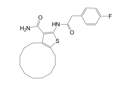 2-{[(4-fluorophenyl)acetyl]amino}-4,5,6,7,8,9,10,11,12,13-decahydrocyclododeca[b]thiophene-3-carboxamide