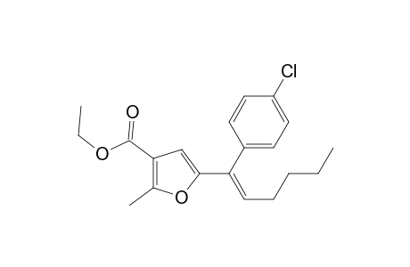Ethyl (E)-5-(1-(4-chlorophenyl)hex-1-en-1-yl)-2-methylfuran-3-carboxylate