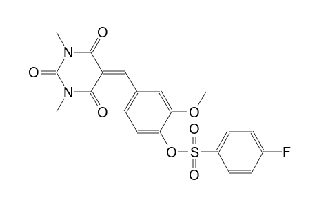 benzenesulfonic acid, 4-fluoro-, 2-methoxy-4-[(tetrahydro-1,3-dimethyl-2,4,6-trioxo-5(2H)-pyrimidinylidene)methyl]phenyl ester