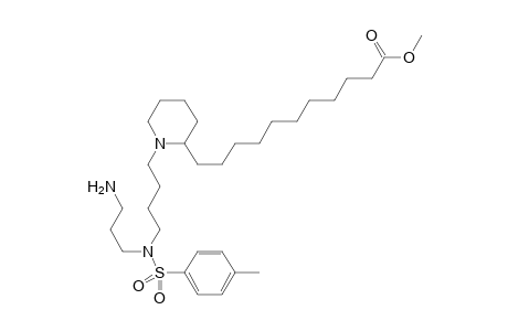11-[1-(8-Amino-5-tosyl-5-aza-octyl)2-piperidyl]undecanoic acid methylester