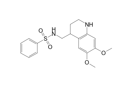 4-(Benzenesulfonylamindomethyl)-6,7-dimethoxy-1,2,3,4-tetrahydroquinoline