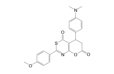 2-(4-Methoxyphenyl)-5-(4-dimethylaminophenyl)-5,6-dihydro-4H,7H-pyrano[2,3-d][1,3]thiazine-4,7-dione