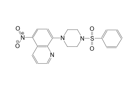 quinoline, 5-nitro-8-[4-(phenylsulfonyl)-1-piperazinyl]-