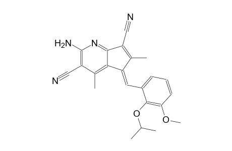(5E)-2-amino-5-(2-isopropoxy-3-methoxybenzylidene)-4,6-dimethyl-5H-cyclopenta[b]pyridine-3,7-dicarbonitrile