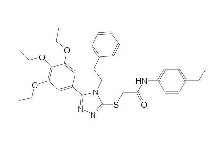 N-(4-ethylphenyl)-2-{[4-(2-phenylethyl)-5-(3,4,5-triethoxyphenyl)-4H-1,2,4-triazol-3-yl]sulfanyl}acetamide