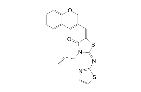 4-thiazolidinone, 5-(2H-1-benzopyran-3-ylmethylene)-3-(2-propenyl)-2-(2-thiazolylimino)-, (2E,5E)-