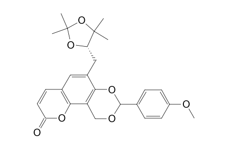 8-(4-methoxyphenyl)-6-[[(4S)-2,2,5,5-tetramethyl-1,3-dioxolan-4-yl]methyl]-10H-pyrano[2,3-f][1,3]benzodioxin-2-one