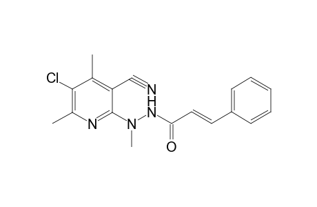 2-Propenoic acid, 3-phenyl-, N'-(5-chloro-3-cyano-4,6-dimethyl-2-pyridinyl)-N'-methylhydrazide