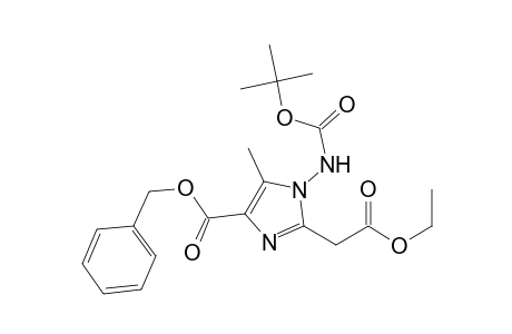 Benzyl 1-[(tert-butoxycarbonyl)amino]-2-(2-ethoxy-2-oxoethyl)-5-methyl-1H-imidazole-4-carboxylate