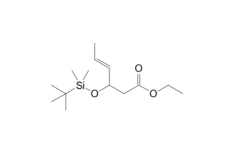 (E)-3-[tert-butyl(dimethyl)silyl]oxy-4-hexenoic acid ethyl ester