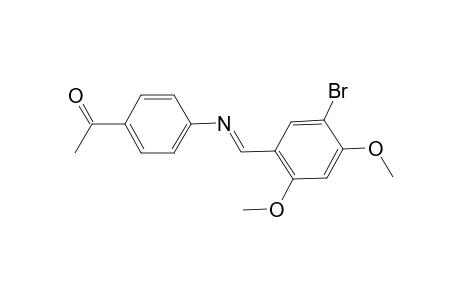 Benzene, 4-bromo-1,3-dimethoxy-6-(4-acetylphenyliminomethyl)-