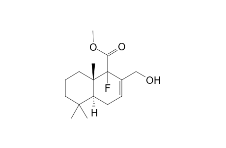 (+-)-Methyl 9a-Fluoro-12-hydroxy-7-drimen-11-oate
