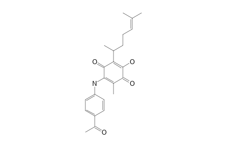 2-(1,5-DIMETHYL-4-HEXENYL)-3-HYDROXY-7-[(4'-ACETYLPHENYL)-AMINE]-1,4-BENZOQUINONE