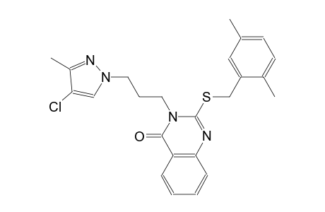 3-[3-(4-chloro-3-methyl-1H-pyrazol-1-yl)propyl]-2-[(2,5-dimethylbenzyl)sulfanyl]-4(3H)-quinazolinone