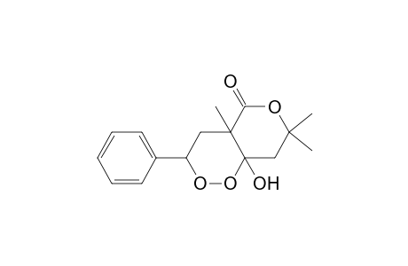 5H-Pyrano[4,3-c]-1,2-dioxin-5-one, hexahydro-8a-hydroxy-4a,7,7-trimethyl-3-phenyl-