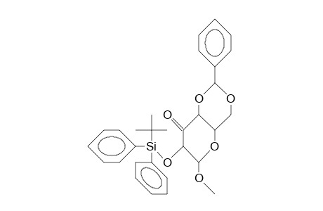 Methyl 4,6-O-benzylidene-2-O-(T-butyl-diphenyl-silyl)-A-D-ribo-hexopyranosid-3-uloside