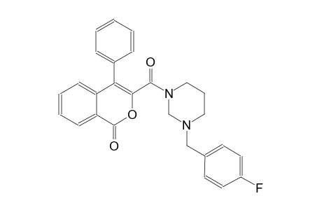 1H-2-benzopyran-1-one, 3-[(3-[(4-fluorophenyl)methyl]tetrahydro-1(2H)-pyrimidinyl)carbonyl]-4-phenyl-