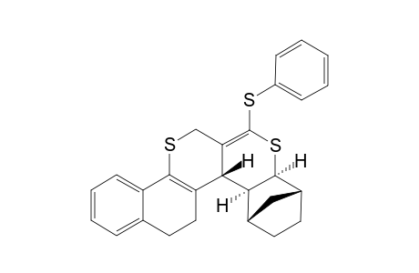 cis-transoid-12a,12b-9,10,11,12,12a,12b,13,14-octahydro-7-phenylthio-9,12-methano-6H,8aH-5,8-dithiabenzo[c]chrysene