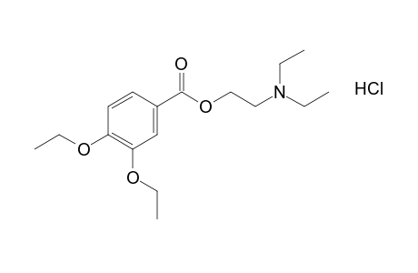 3,4-Diethoxybenzoic acid, diethylaminoethyl ester, hydrochloride