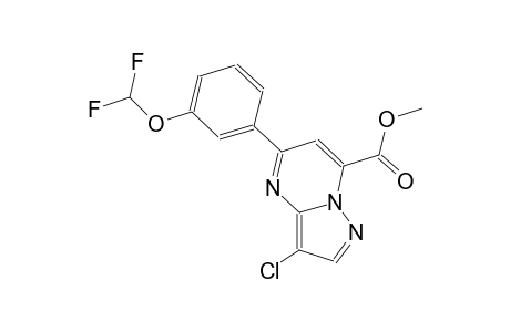 pyrazolo[1,5-a]pyrimidine-7-carboxylic acid, 3-chloro-5-[3-(difluoromethoxy)phenyl]-, methyl ester