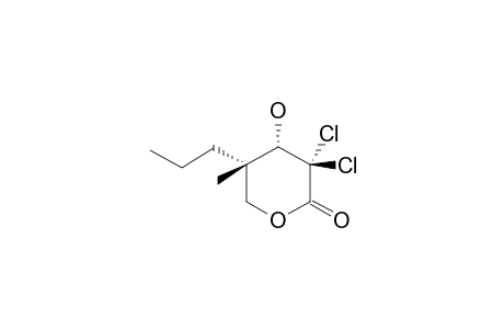 (CIS)-3,3-DICHLORO-4-HYDROXY-5-METHYL-5-PROPYLTETRAHYDRO-2H-PYRAN-2-ONE