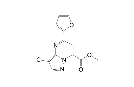 pyrazolo[1,5-a]pyrimidine-7-carboxylic acid, 3-chloro-5-(2-furanyl)-, methyl ester