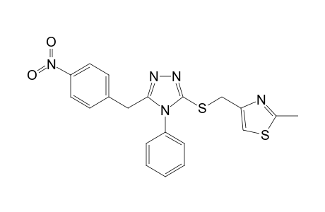 Thiazole, 2-methyl-4-[[[5-[(4-nitrophenyl)methyl]-4-phenyl-4H-1,2,4-triazol-3-yl]thio]methyl]-