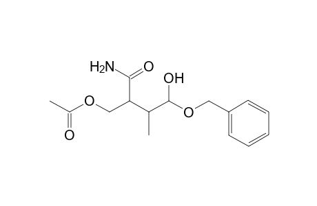 (2RS,3SR)-4-Acetoxy-3-carbamoyl-2-methyl-1-butanol 1-O-benzyl ether