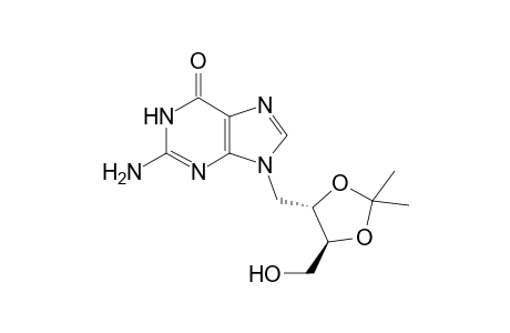 9-[(2'S,3'S)-4'-Hydroxy-2',3'-isopropylidenedioxybutyl]guanine