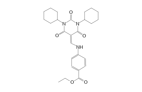 ethyl 4-{[(1,3-dicyclohexyl-2,4,6-trioxotetrahydro-5(2H)-pyrimidinylidene)methyl]amino}benzoate