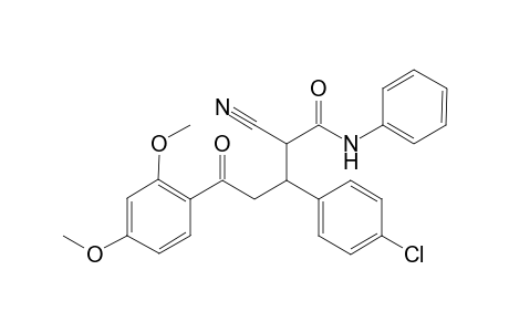 3-(4-Chlorophenyl)-5-(2,4-dimethoxyphenyl)-2-(N-phenylcarbamido)-5-oxopentanocarbonitrile