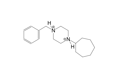 1-benzyl-4-cycloheptylpiperazinediium