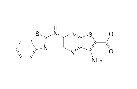 Methyl 3-amino-6-(benzo[d]thiazol-2-ylamino)thieno[3,2-b]pyridine-2-carboxylate