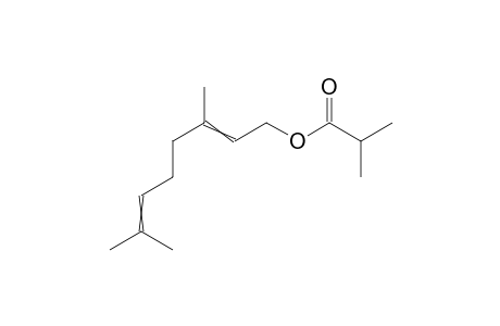 (e)-3,7-dimethyl-2,6-octadien-1-yl isobutyrate