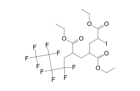 7,7,8,8,9,9,10,10,10-nonafluoro-1-iodo-decane-1,3,5-tricarboxylic acid triethyl ester